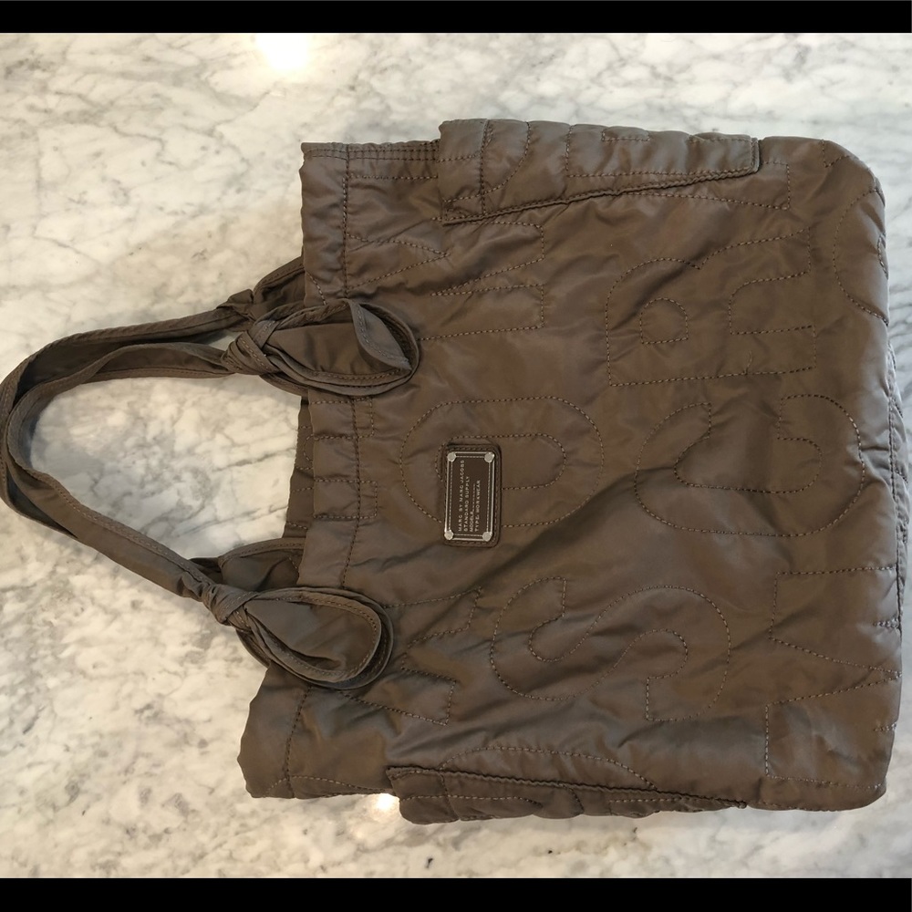 Marc Jacobs Taupe Nylon Tote Bag